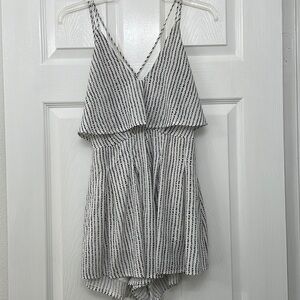 Hello Molly White and Black Pattern Romper